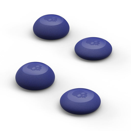 Skull & Co. Convex Thumb Grips Set: Skin  CQC Joystick Cap Analog Stick Cap for Nintendo Switch Pro Controller & PS5 / PS4 / Slim/Pro Controller- Neon Blue  2 Pairs (4pcs)