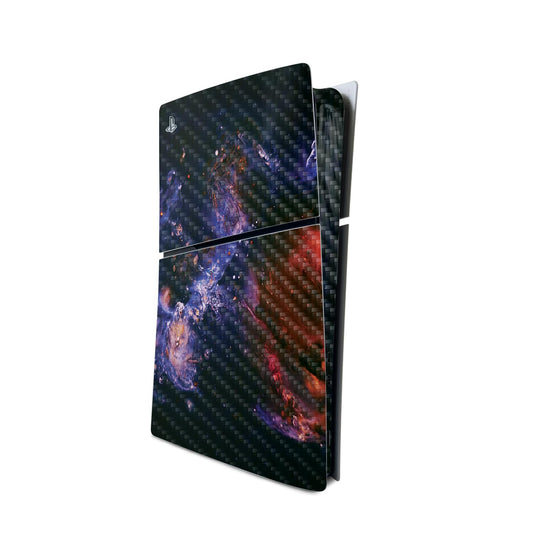 MightySkins Carbon Fiber Skin for PS5 PlayStation 5 Slim Digital Edition Console Only - Andromeda Protective  Durable Textured Carbon Fiber Finish Easy to Apply Made in The USA