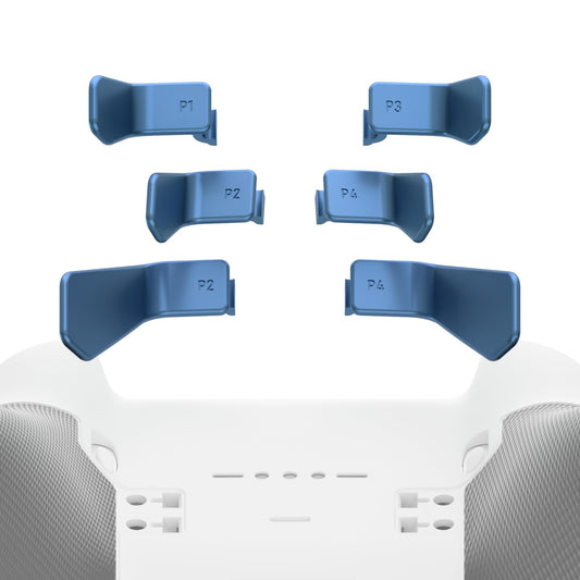 eXtremeRate Swift Paddles for Xbox Elite 1/2 Controller  6 in 1 Metalic Neptune Blue Replacement Interchangeable Back Paddles for Xbox One Elite & Elite Series 2 Controller