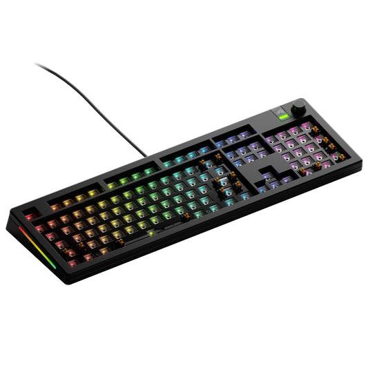 Glorious GMMK 3 Barebones Custom Gaming Keyboard Kit - Full Size, Black, Mechanical, Hotswappable, Modular Gasket System