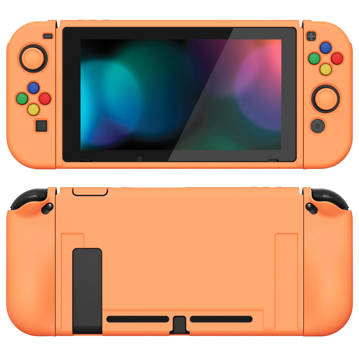 PlayVital ZealProtect Protective Case for Nintendo Switch, Flexible Grip Cover for Nintendo Switch with Screen Protector & Thumb