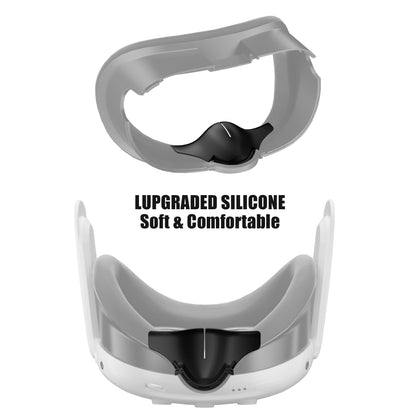 APEXINNO VR Anti-Leakage Nose Pad for Meta Quest 3, Black Silicone Cover, Model YZL028-BK, Sweat-Resistant Accessory