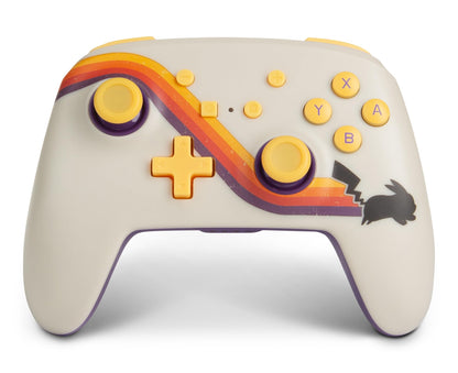 PowerA Enhanced Wireless Controller - Pokémon Pikachu Retro - White - Officially Licensed for Nintendo Switch/Switch Lite/OLED Model