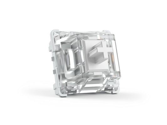 Glorious Gateron Clear Mechanical Keyboard Switches - 120 Pack, Ultra-Light Linear, 35g Actuation Force, Clear Color