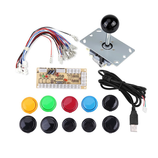 GLOGLOW Hilitand Game DIY Kit - Zero Delay USB Encoder Board, 10 Buttons & Joystick for PC Gaming