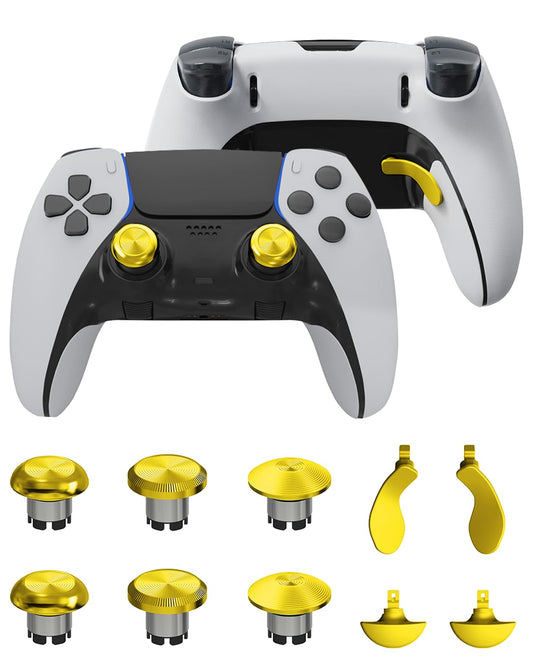 Metal Thumbsticks for PS5 Edge Controller  Metal Back Paddles Triggers Buttons Joysticks for PS5 Dualsense Controller  Replacement Accessories Parts for PS5 Edge Controller Analog Joystick