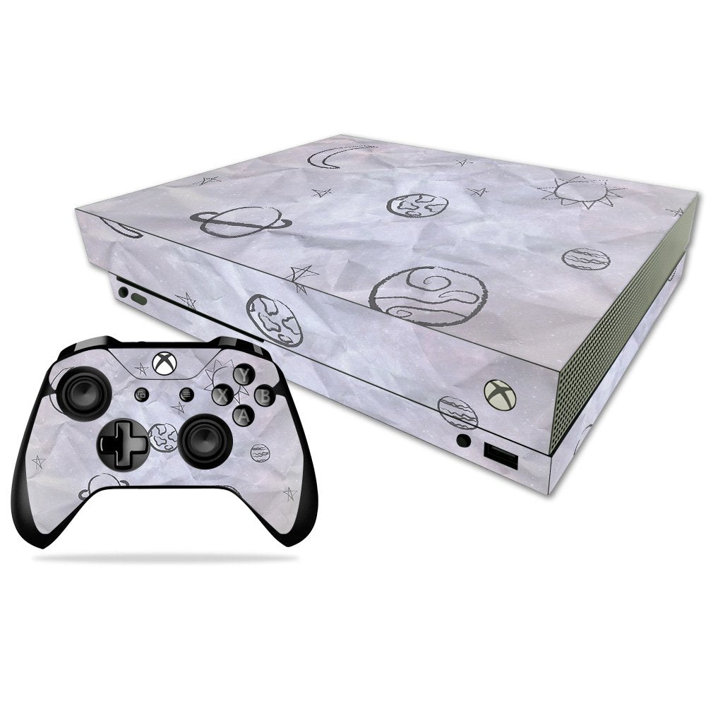 MIGHTY SKINS Xbox One X Combo Skin - Kids Outer Space | Durable Vinyl Decal Wrap | Easy Apply & Remove | Model MIXBONXCMB-Kids Outer Space