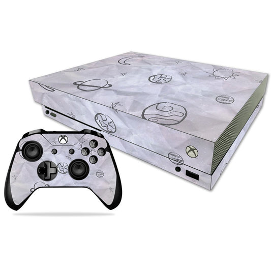 MIGHTY SKINS Xbox One X Combo Skin - Kids Outer Space | Durable Vinyl Decal Wrap | Easy Apply & Remove | Model MIXBONXCMB-Kids Outer Space