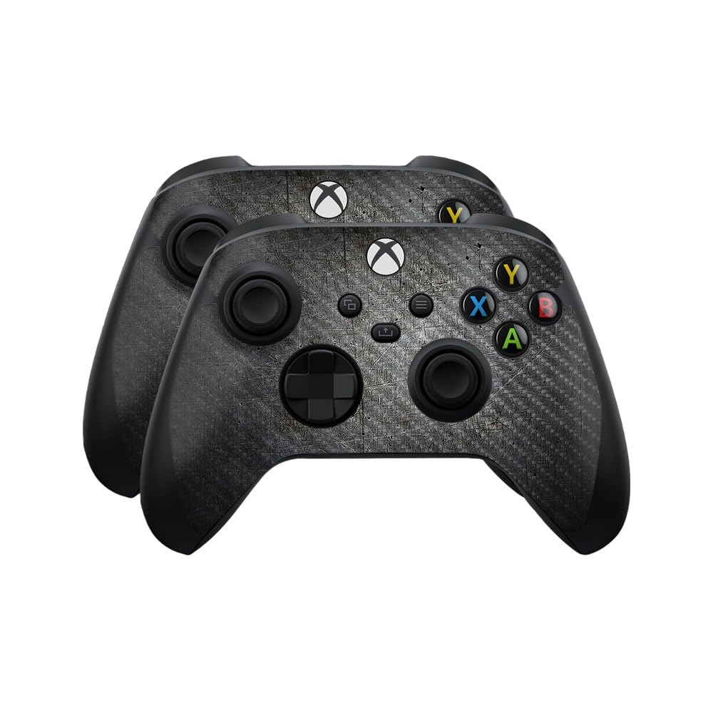Carbon Fiber Skin Compatible with Microsoft Xbox Series X|S Controller (2 Pack) - Scratched Up - Premium 3M Vinyl Protective Wrap Decal Cover - Easy to Apply | Crafted in The USA by MightySkins