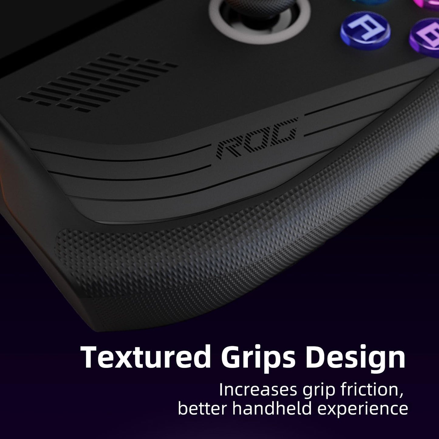 Skull & Co. GripCase Bundle for ROG Ally X 2024 - Soft Protective Case with Grips, Non-Slip Design, Black