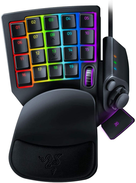 Razer Tartarus Pro Gaming Keypad: Analog-Optical Key Switches - Rapid control button - Adjustable Actuation - 32 Programmable Keys - Customizable Macros - Chroma RGB Lighting - Classic Black