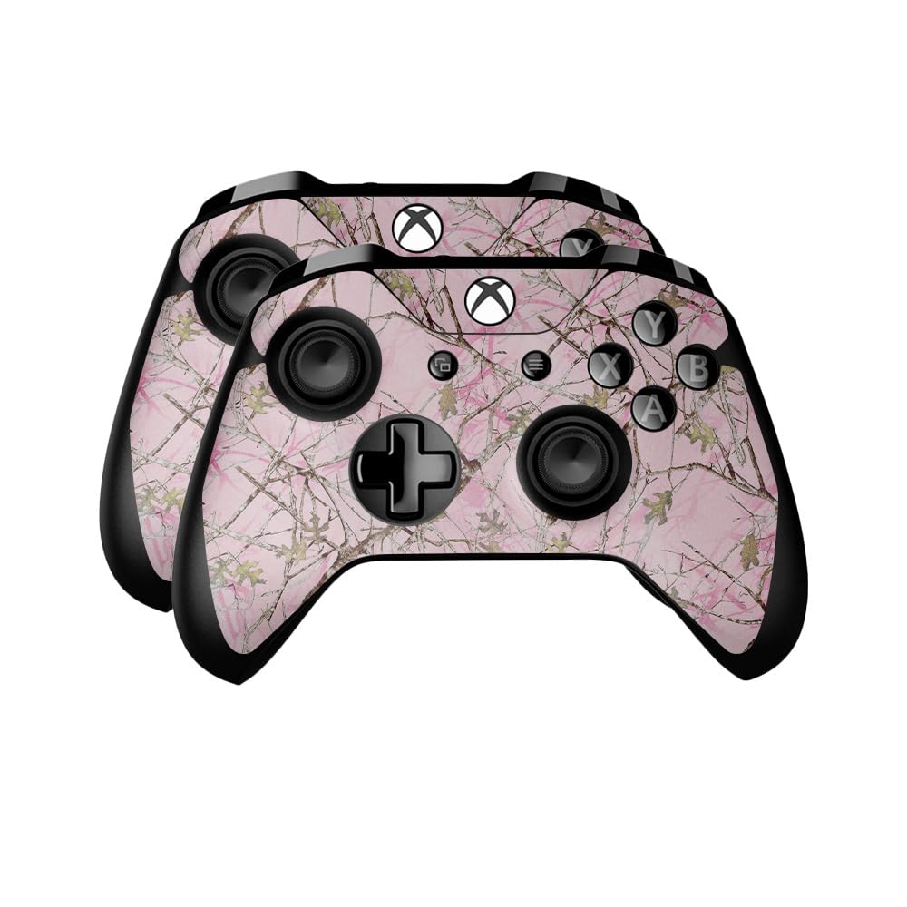 Glossy Glitter Skin Compatible with Microsoft Xbox One Controller (2 Pack) - Conceal Pink - Premium 3M Vinyl Protective Wrap Decal Cover - Easy to Apply | Crafted in The USA by MightySkins