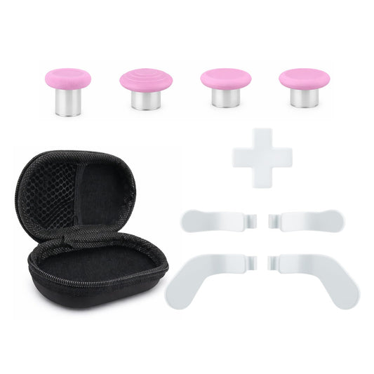 Accessories for Xbox Elite Controller Series 2 Core  9 in 1 Replacement Component Set Includes 4 Paddles  4 Metal Thumbsticks  and 1 D-Pad (Pink)