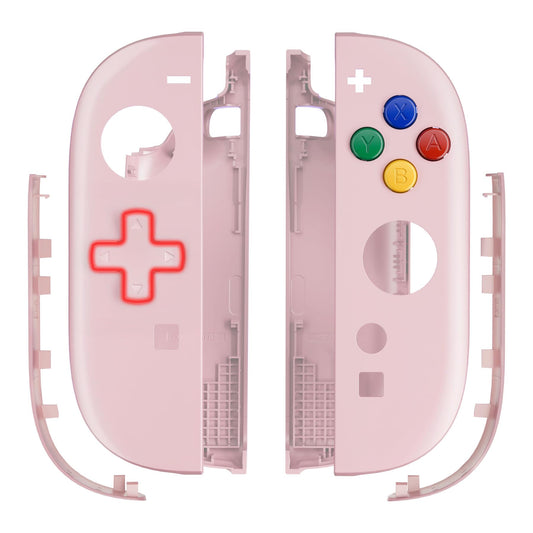eXtremeRate Replacement Shell (D-Pad Version) with Buttons for Joycon 2  Housing Faceplate Case + Decorative Strip + ABXY Dpad for Nintendo Switch 2 Controller - Essence Version - Cherry Blossoms Pink