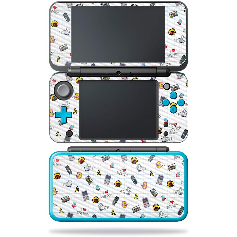 MightySkins Carbon Fiber Skin for Nintendo New 2DS XL - Love The 90s | Protective  Durable Textured Carbon Fiber Finish | Easy to Apply  Remove  and Change Styles | Made in The USA