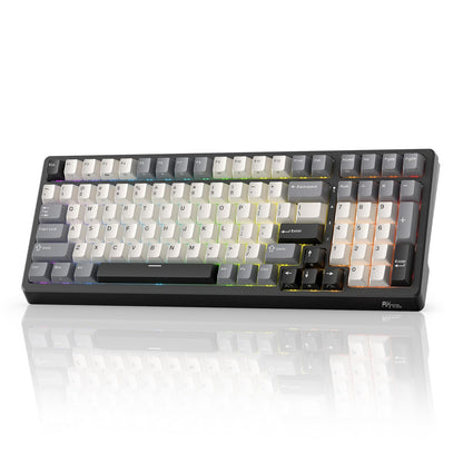 RK ROYAL KLUDGE F99 Wireless Mechanical Keyboard - Tri-Mode, 95% Layout, Silent Purple Switch, Knight Black, 5000mAh Battery
