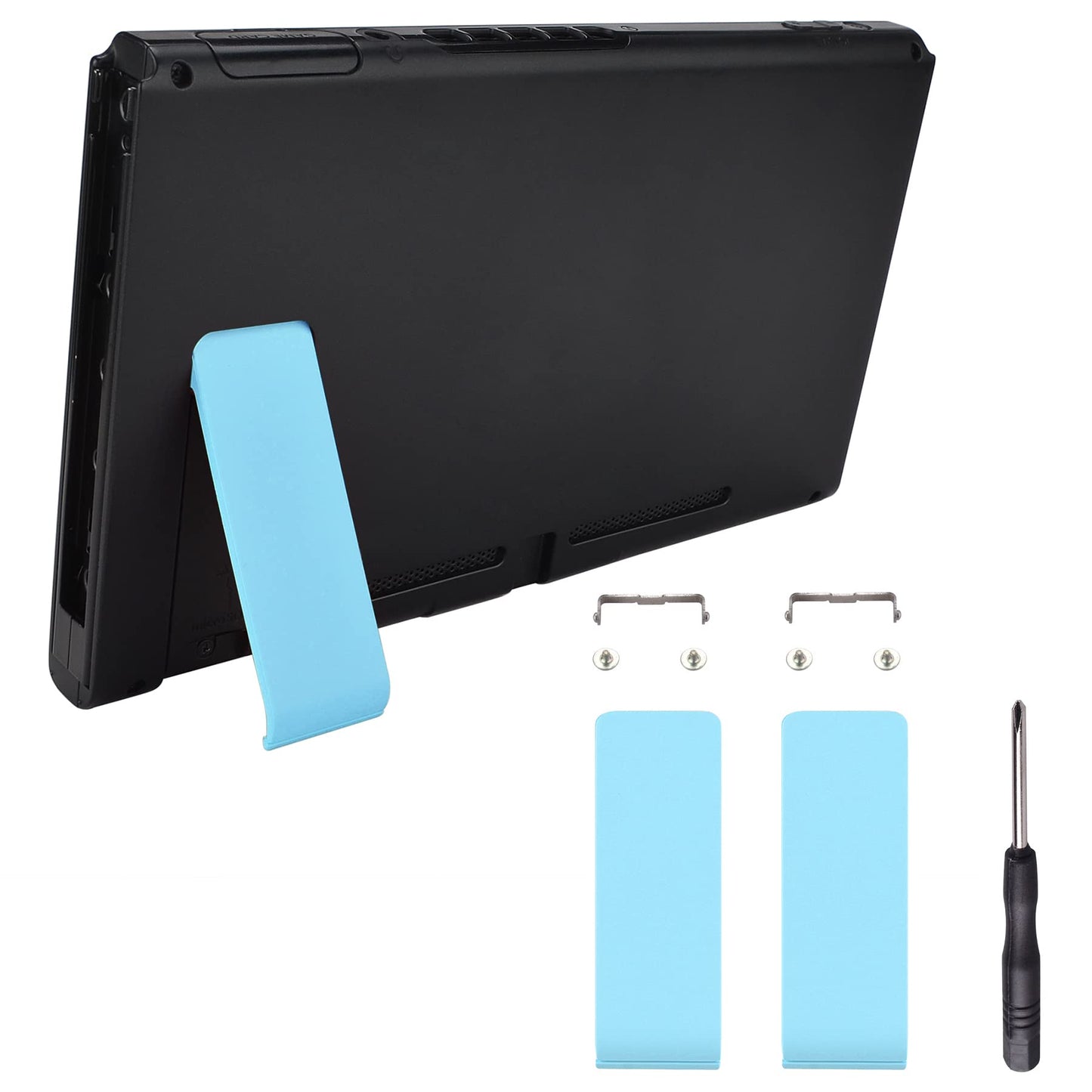 eXtremeRate 2 Set of Heaven Blue Replacement Kickstand for Nintendo Switch Console  Back Bracket Holder Kick Stand for Nintendo Switch - Console NOT Included