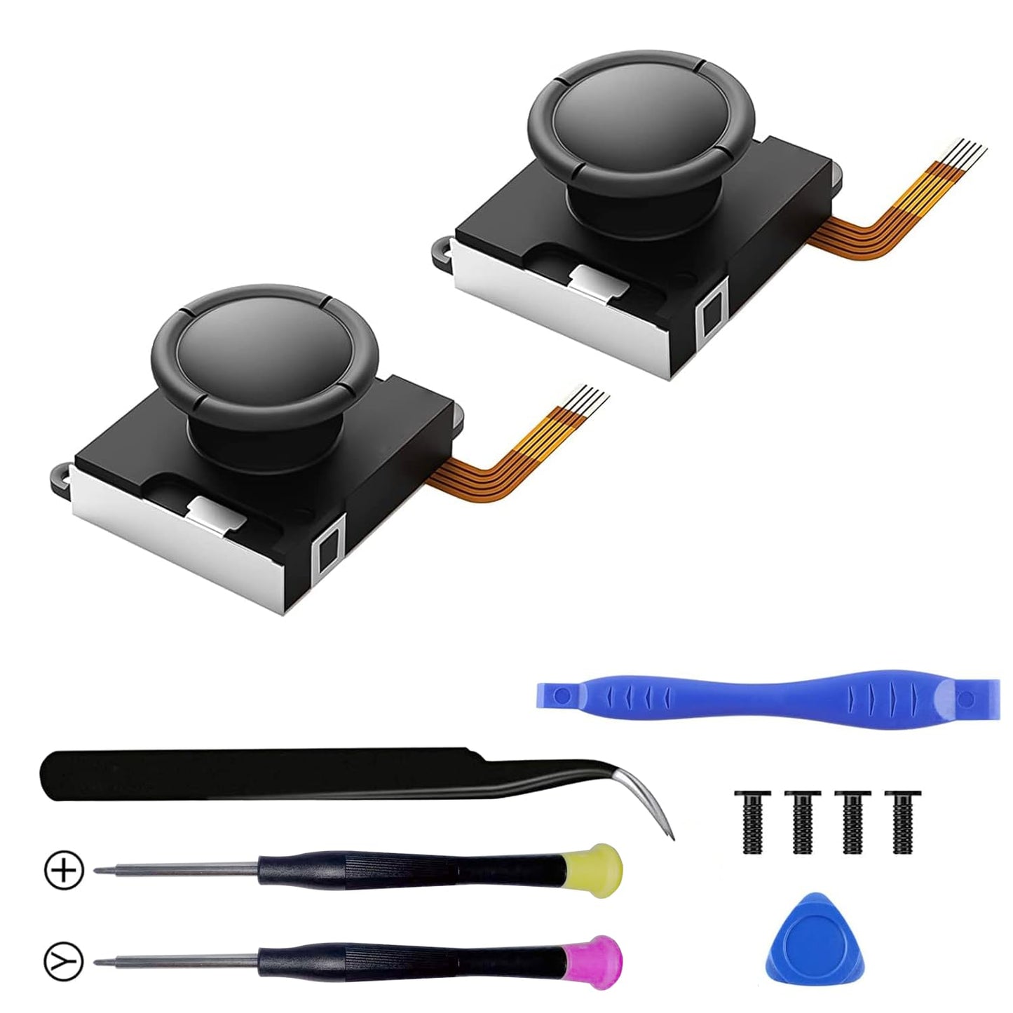 Lite Joystick replacement for Switch Lite  controller grip Joystick For Switch LCD/OLED Joy Con & Switch Lite Analog Stick Part Repair Kit Accessories Y1.5 / +1.5 Screwdriver and Color Stick Caps [video game]