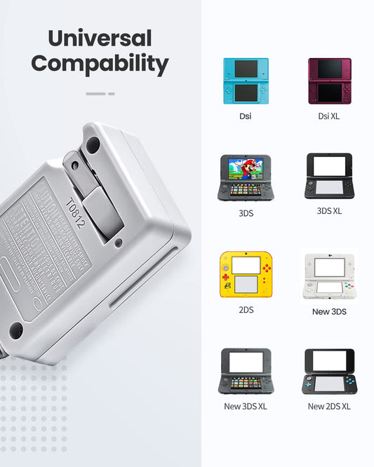 VOYEE 3DS Charger for Nintendo 3DS/DSi/DSi XL/2DS/New 3DS XL - 100-240V Wall Plug Adapter