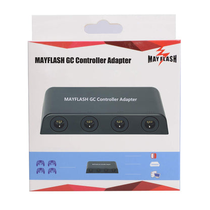 Mayflash GameCube Controller Adapter - 4 Port for Wii U, PC USB, Switch - Model W012 - 1 Pack