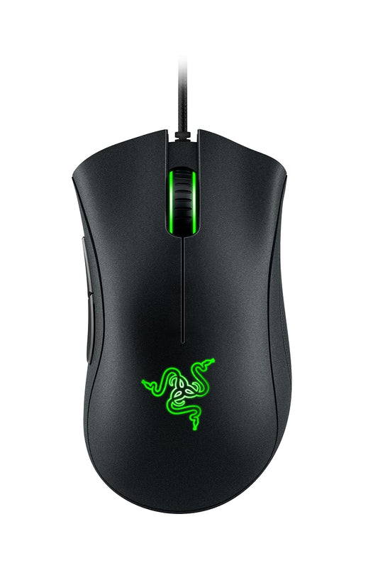 Razer DeathAdder Essential Wired Gaming Mouse - 6400 DPI, 5 Buttons, Ergonomic, Black, 12.7x7.3x4.3 cm, Model RZ01