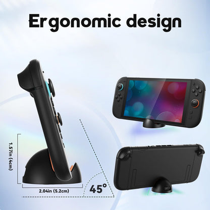 Gorixer Portable Charging Dock for Nintendo Switch 1/2/Lite/OLED - Black, Model NTT47, Ideal for Travel and Home Use