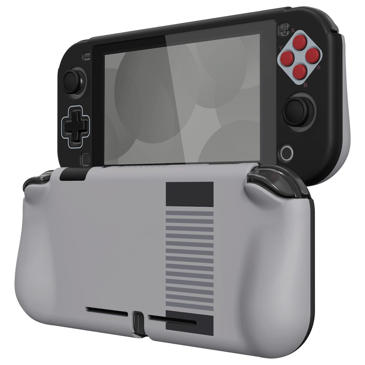 PlayVital ZealProtect Case for Nintendo Switch Lite - Hard Shell, Ergonomic Grip, Screen Protector, Thumb & Button Caps - Classics NES Style