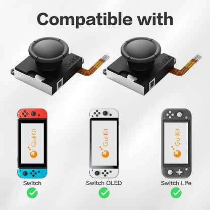GuliKit Hall Effect Joystick Replacement for JoyCon - No Drift Repair Kit for Switch/Switch OLED/Switch Lite - NS40 Single