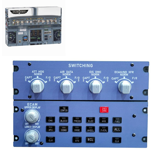 XMBRICDIYY Flight Simulator Control Panel, Rowsfire A109 V3.0 A32X A31X A350 ATT-ADIRS-EIS XECAM HOME COCKPIT, Compatible with M