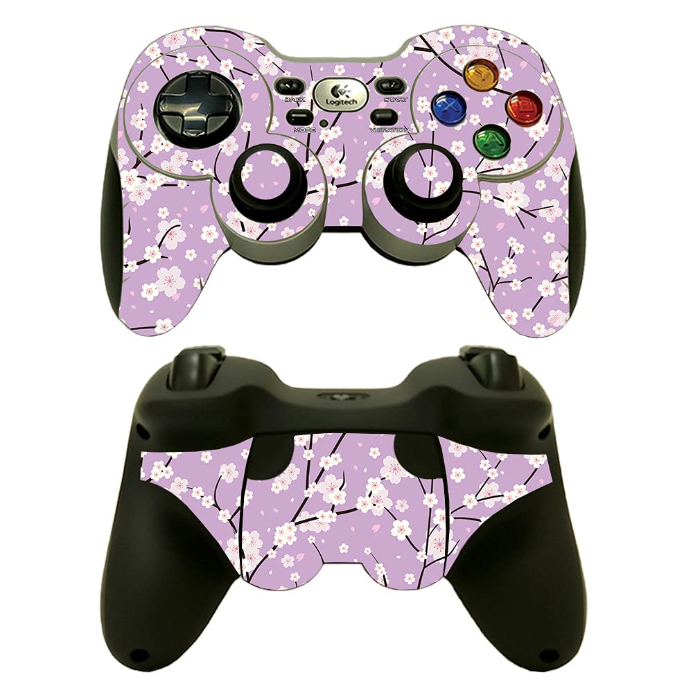 MightySkins Skin Compatible with Logitech Wireless Gamepad F710 - Sakura Purple | Protective  Durable  and Unique Vinyl Decal wrap Cover | Easy to Apply  Remove  and Change Styles | Made in The USA
