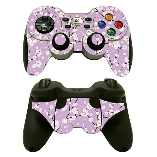 MightySkins Skin Compatible with Logitech Wireless Gamepad F710 - Sakura Purple | Protective  Durable  and Unique Vinyl Decal wrap Cover | Easy to Apply  Remove  and Change Styles | Made in The USA