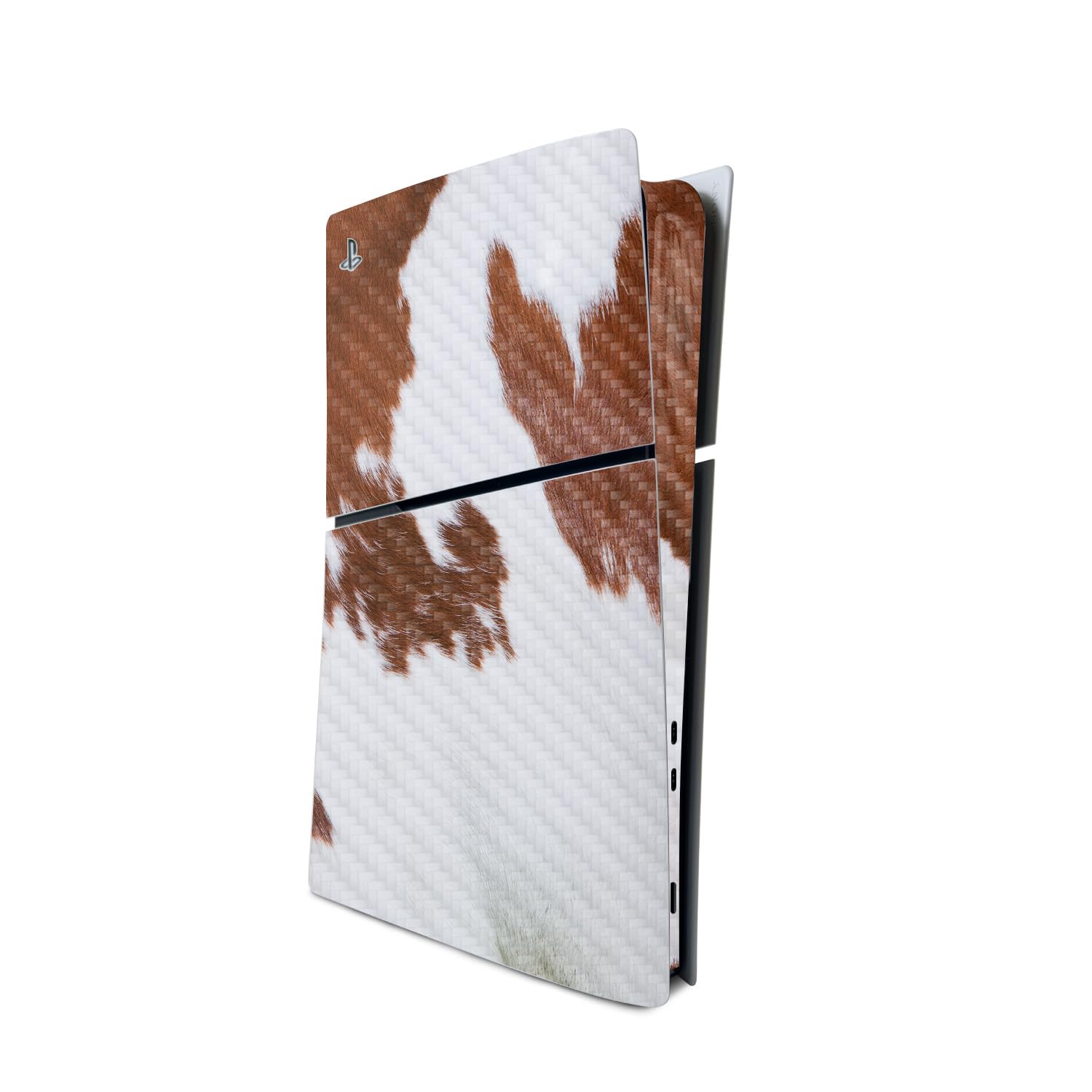 MightySkins Carbon Fiber Skin for PS5 Playstation 5 Slim Digital Edition Console Only - Cow Hide Protective  Durable Textured Carbon Fiber Finish Easy to Apply Made in The USA