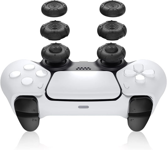 GeekShare Thumb Grip Caps for PS5  Thumbsticks Cover Set Compatible With Switch Pro and PS4/PS5 Controllers  3 Pairs / 6 Pcs (Black)