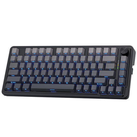 Redragon K673 GB 75% Wireless Gasket RGB Gaming Keyboard  3-Modes 81 Keys PBT Compact Mechanical Keyboard w/Hot-Swap Socket  Dedicated Knob Control & 5-Layer Noise Dampening  Custom Linear Switch
