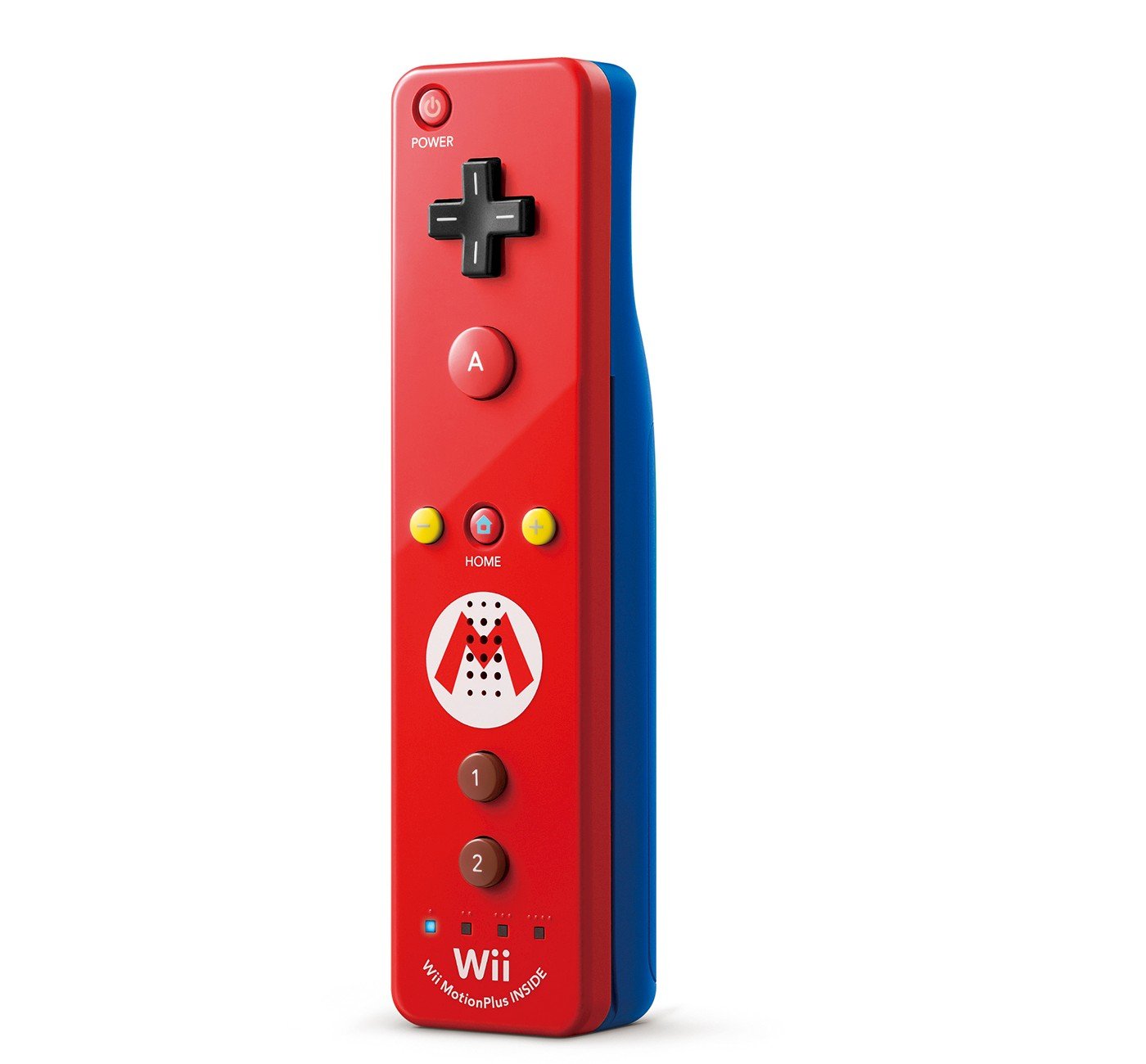 Nintendo Wireless Motion Sensor Wii Remote MotionPlus Mario Edition - for Nintendo Wii and Wii U  Red (Renewed)