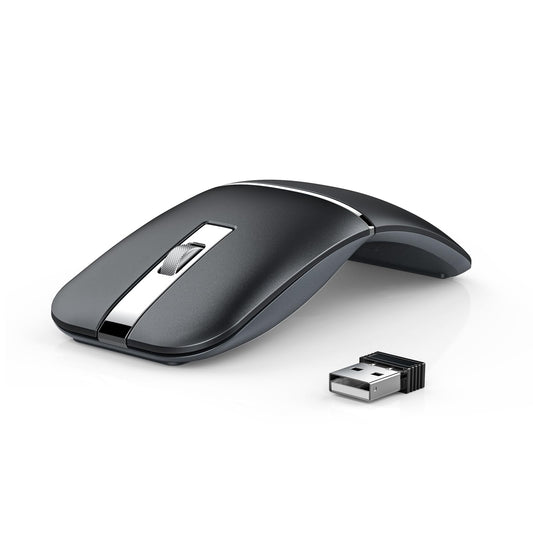 WFB Wireless Arc Mouse - Bluetooth Rechargeable, Ultra Slim, 3 DPI, Black