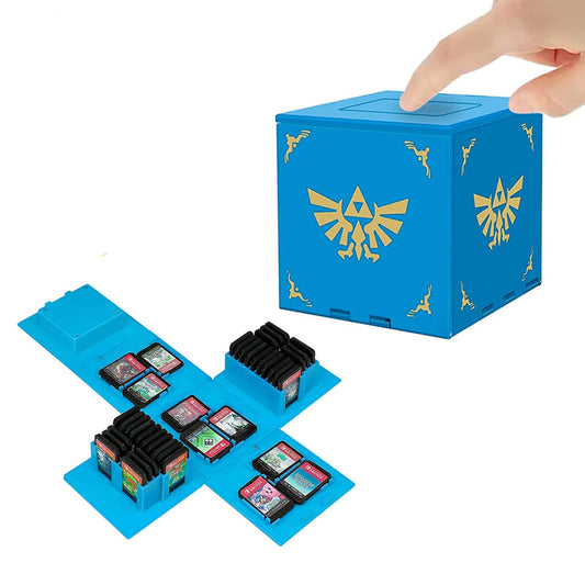 doepeBAE Switch Game Card Case - Extra Large 41 Slot Storage Box  Press to Unfold (Z Blue)