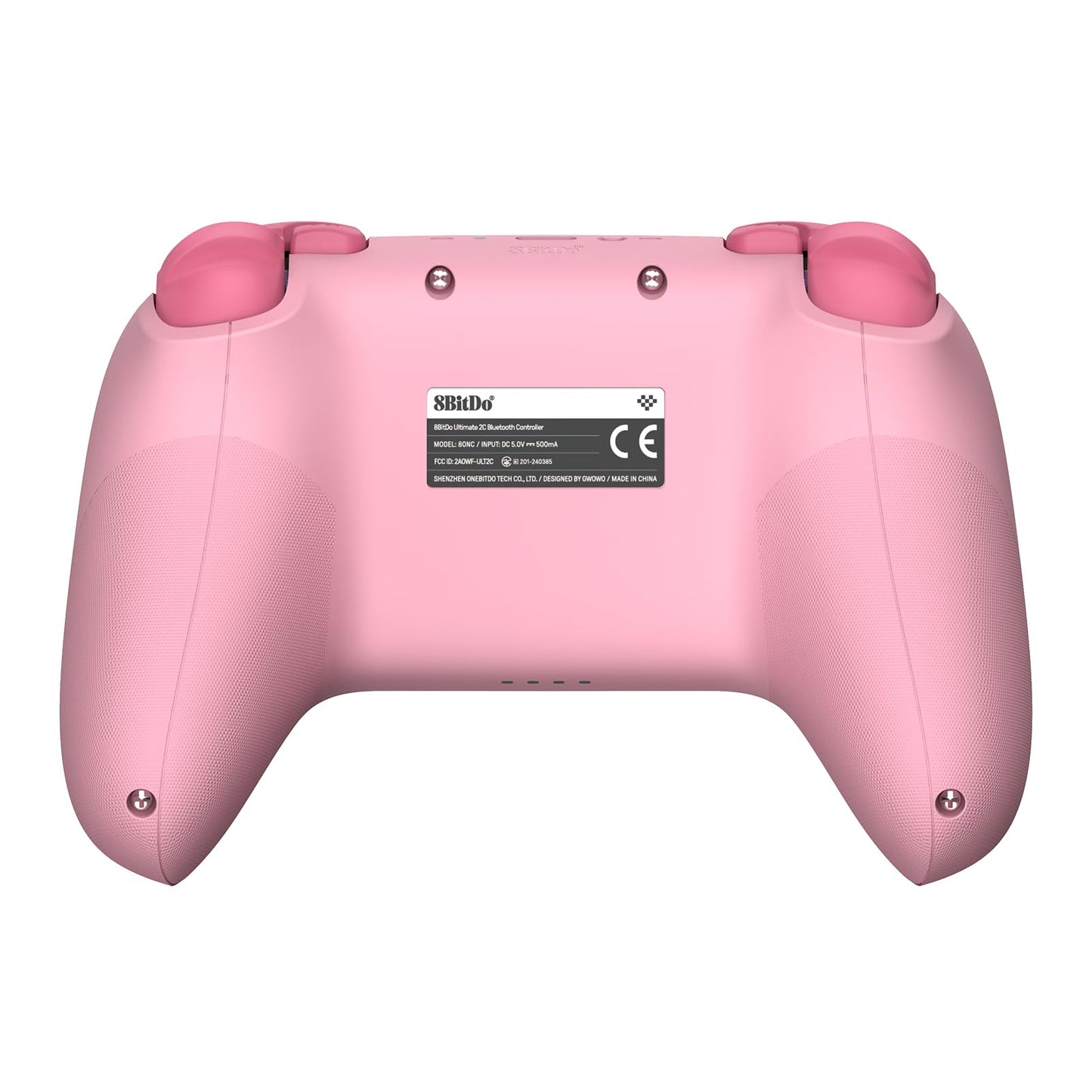 8Bitdo Ultimate 2C Pink Bluetooth Controller with Hall Effect Joysticks, Remappable L4/R4 Bumpers, 6-Axis Motion Control, Turbo Function