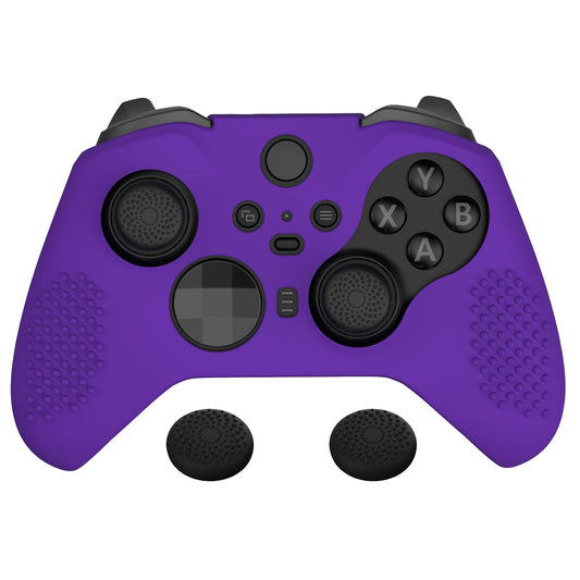 eXtremeRate PlayVital Purple Soft Anti-Slip Silicone Cover Skins for Xbox One Elite Controller Series 2  Custom Protective Case for Xbox Elite Series 2 Core Controller with Thumb Grips