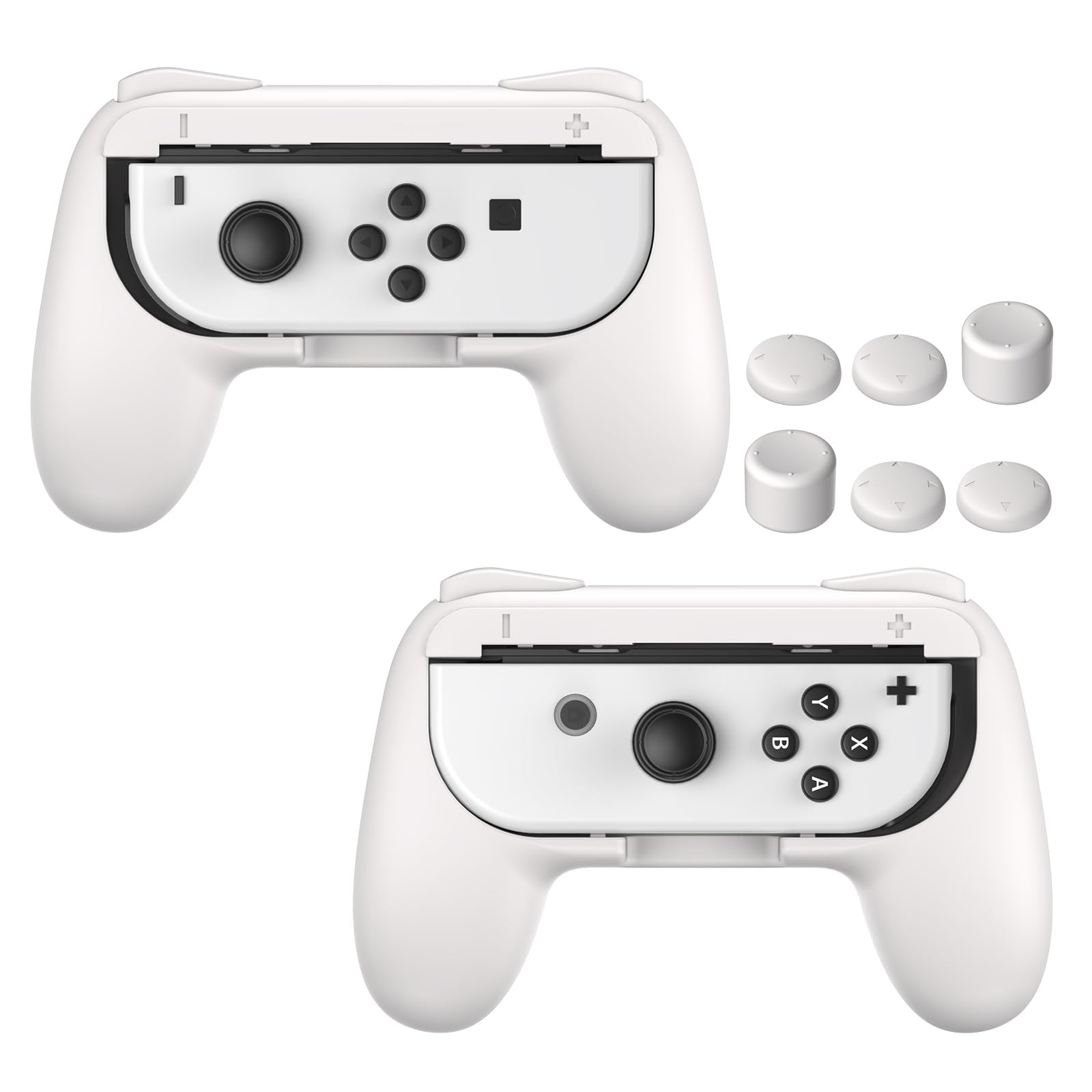 FASTSNAIL Grips Compatible with Nintendo Switch Joy-Con&Switch OLED Model  Wear-resistant Handle Kit Gamepad Replacement for Nintendo Switch Joy Cons &Switch OLED Model for Controller