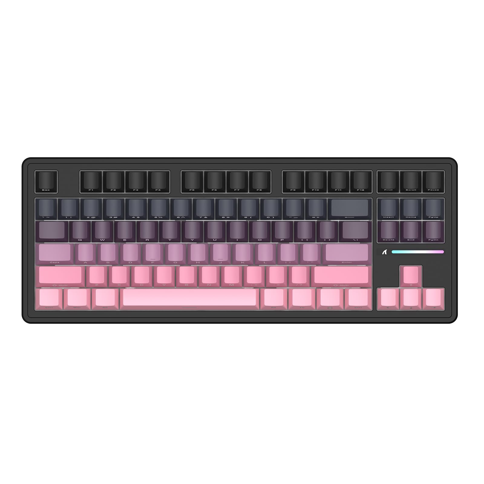 ATTACK SHARK M87 PRO Wireless Mechanical Gaming Keyboard Hot Swappable Gasket RGB Custom Keyboard Linear Switch&Side Printed PBT Keycaps BT5.0/2.4Ghz/Type-C 5000mAh Battery for Win Mac(BlackBerry)