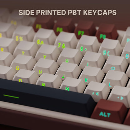 RK ROYAL KLUDGE R87 Pro Wireless Mechanical Keyboard, 75% RGB, Gasket Hot Swappable, Bluetooth/2.4G, Brown PBT Keycap