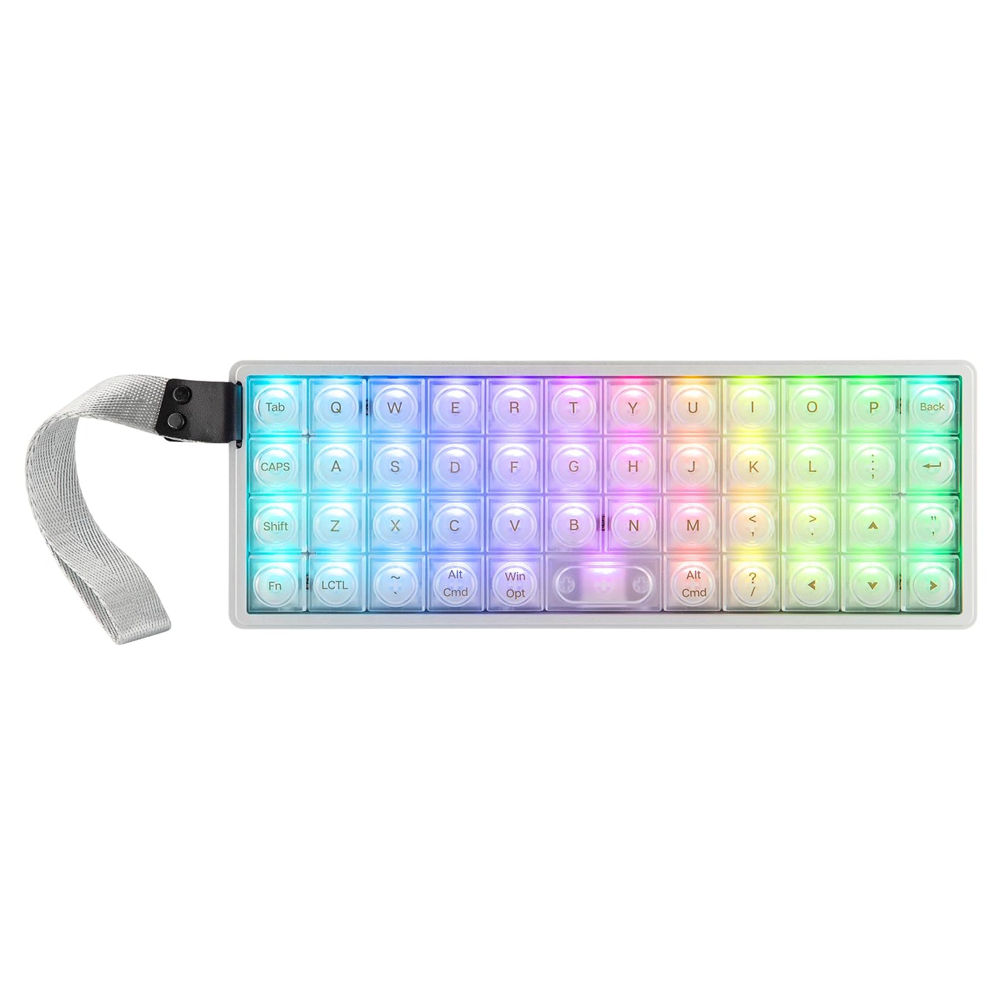 EPOMAKER Luma40 Low Profile Mechanical Keyboard with QMK/VIA & CNC Metal  Transparent PC Keycap  Hot-Swap  Kailh Linear Switch  2.4Ghz/BT/USB  40% Wireless Gaming Keyboard for Mac/Win
