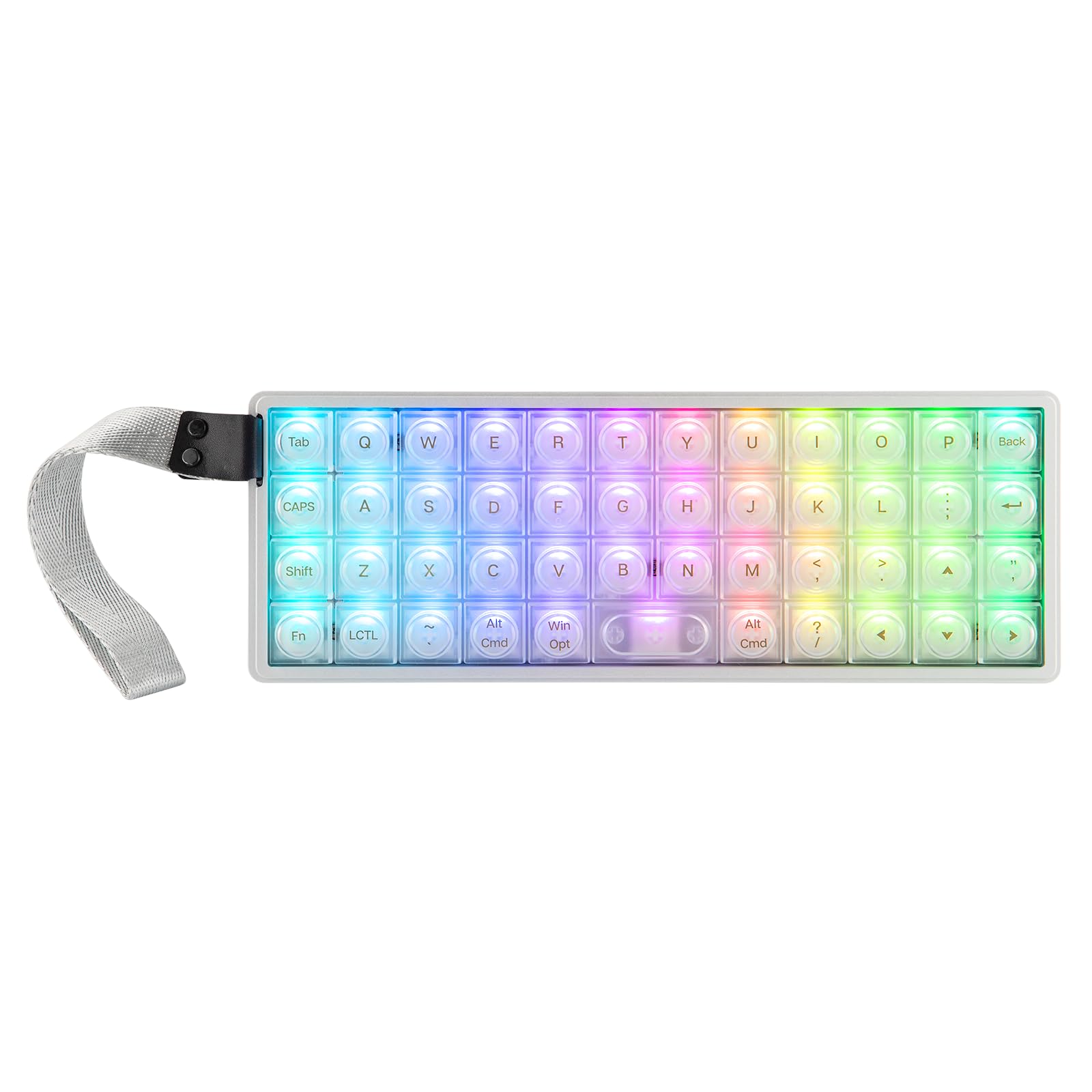 EPOMAKER Luma40 Low Profile Mechanical Keyboard with QMK/VIA & CNC Metal  Transparent PC Keycap  Hot-Swap  Kailh Linear Switch  2.4Ghz/BT/USB  40% Wireless Gaming Keyboard for Mac/Win