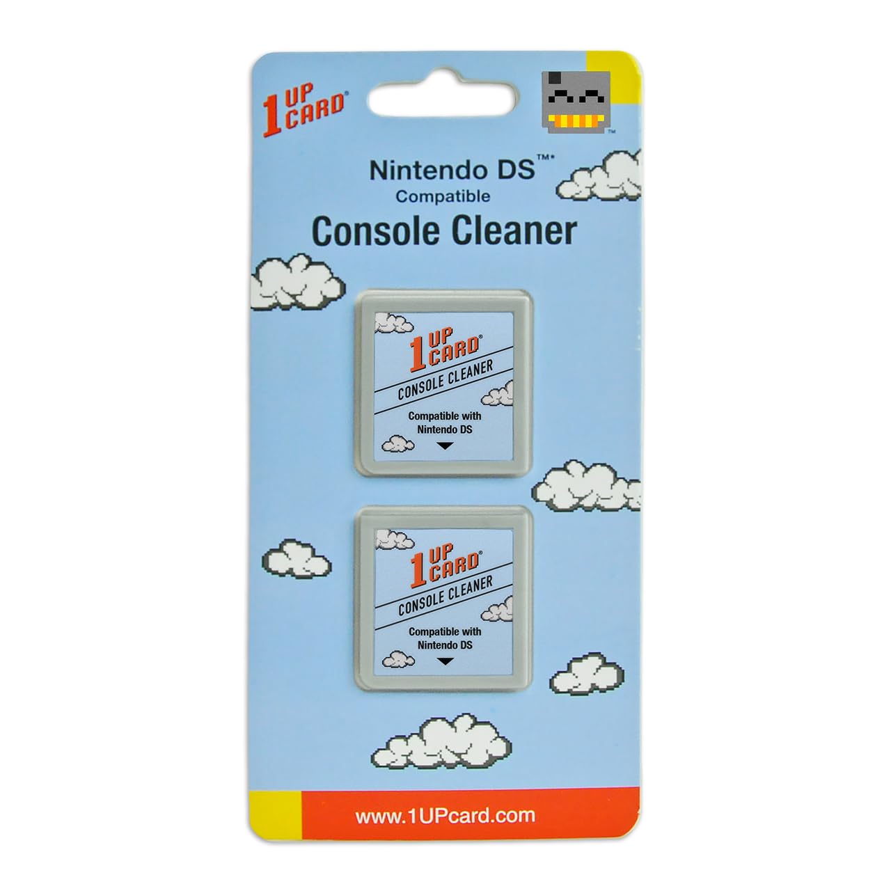 1UPcard Video Game Console Cleaner compatible with Nintendo DS and 3DS - 2 pack