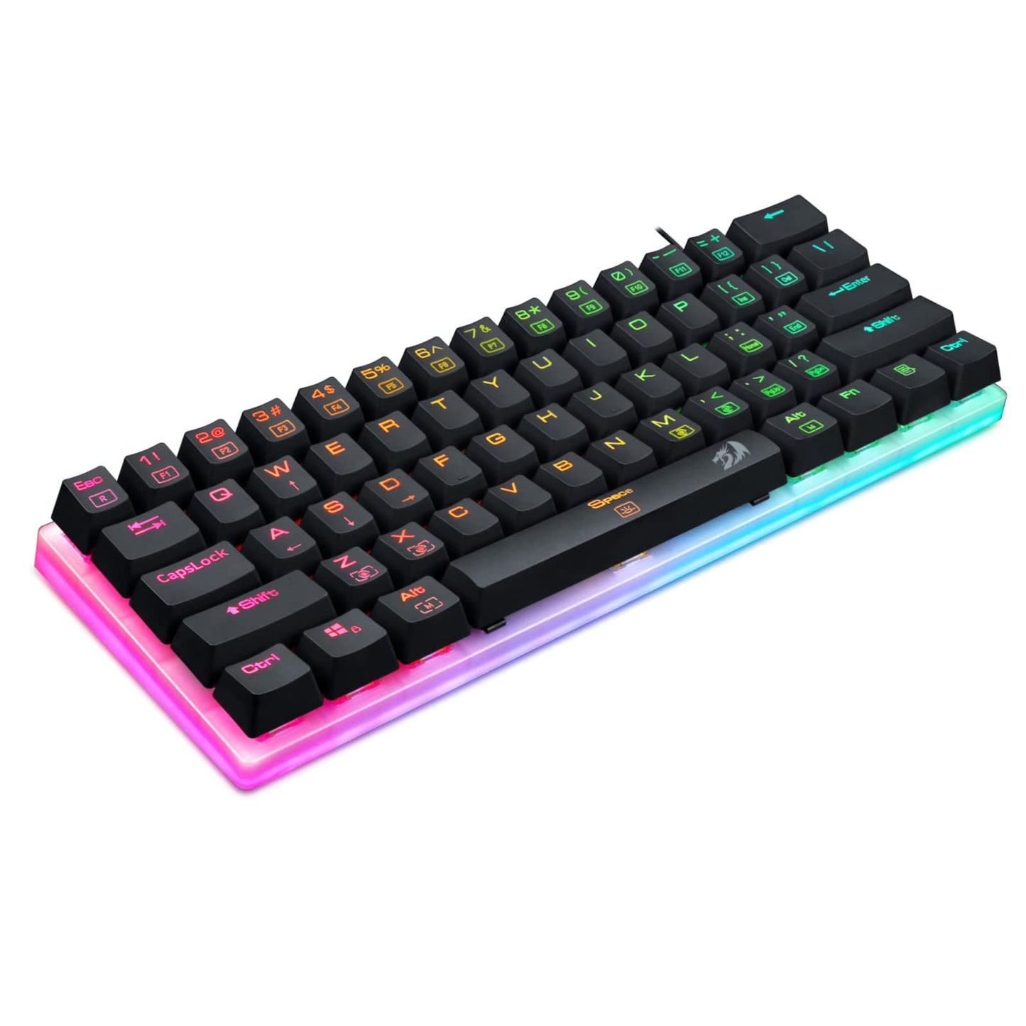 Redragon K605 Alien Giant Mechanical Gaming Keyboard  Super Big 61 Keys & Outemu Blue Switch  RGB LED Backlit Ergonomic Wired Type-C Full Key Conflict Free Anti-Ghosting NKRO Keyboard