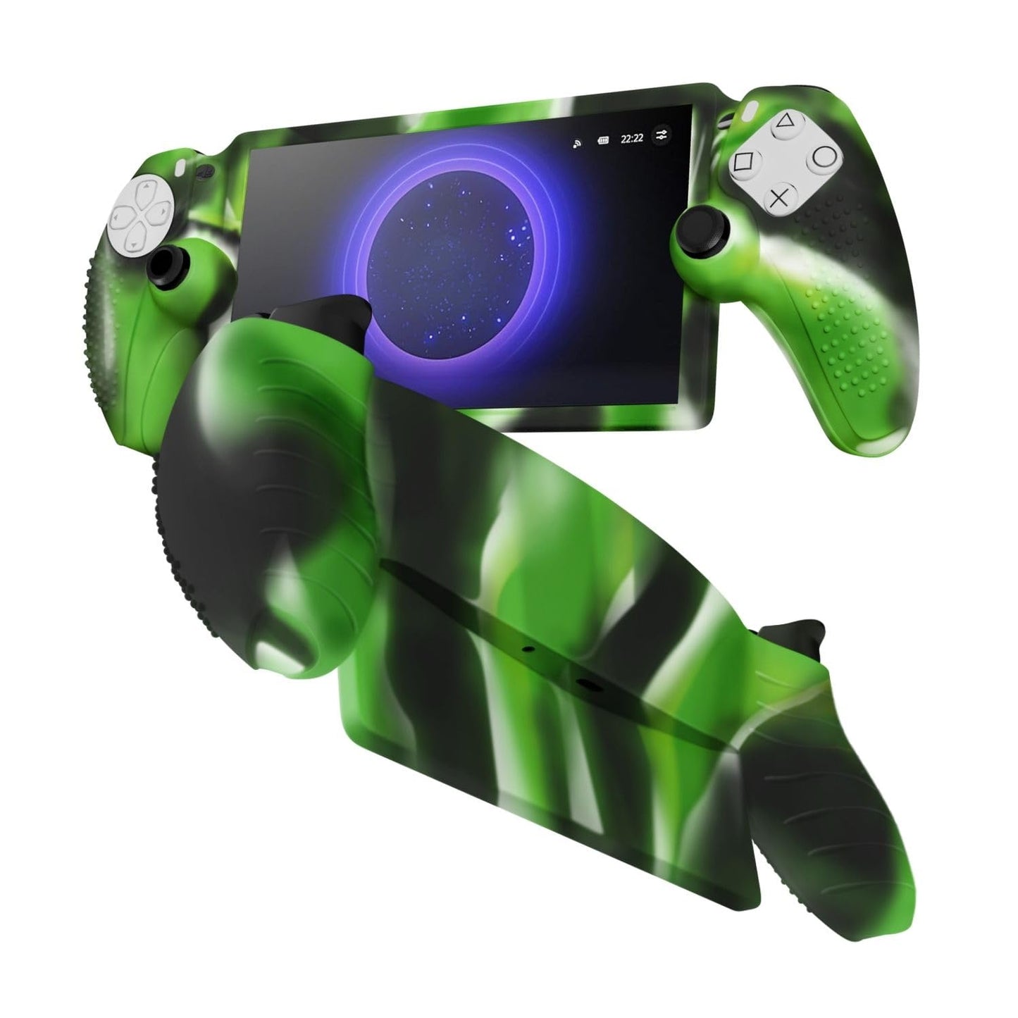 TNP Protective Silicone Cover Case for PlayStation Portal - Protector Skin Cover for PS Portal Shell with Anti-Slip  Shock-Absorption  Anti-Fingerprint  Scratch-Resistant  Camouflage Green