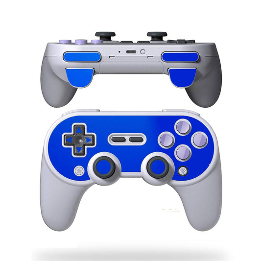 SopiGuard Skin for 8BitDo SN30 Pro+ Controller Precision Cut Vinyl Sticker Wrap (3M Gloss Fire Blue)
