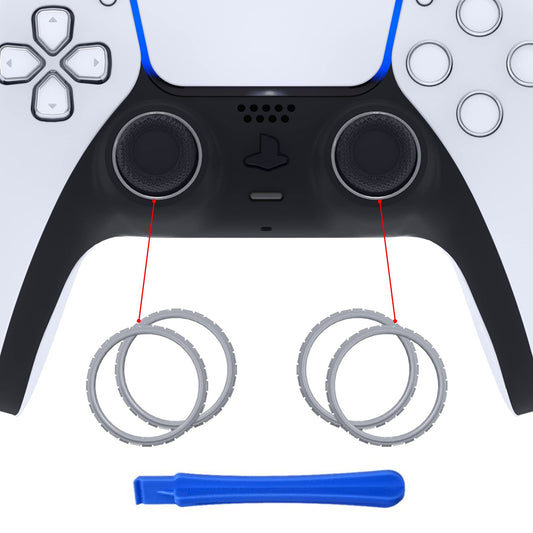 eXtremeRate New Hope Gray Replacement Accessories for PS5 Controller  Custom Accent Rings for PS5 Controller - Controller NOT Included