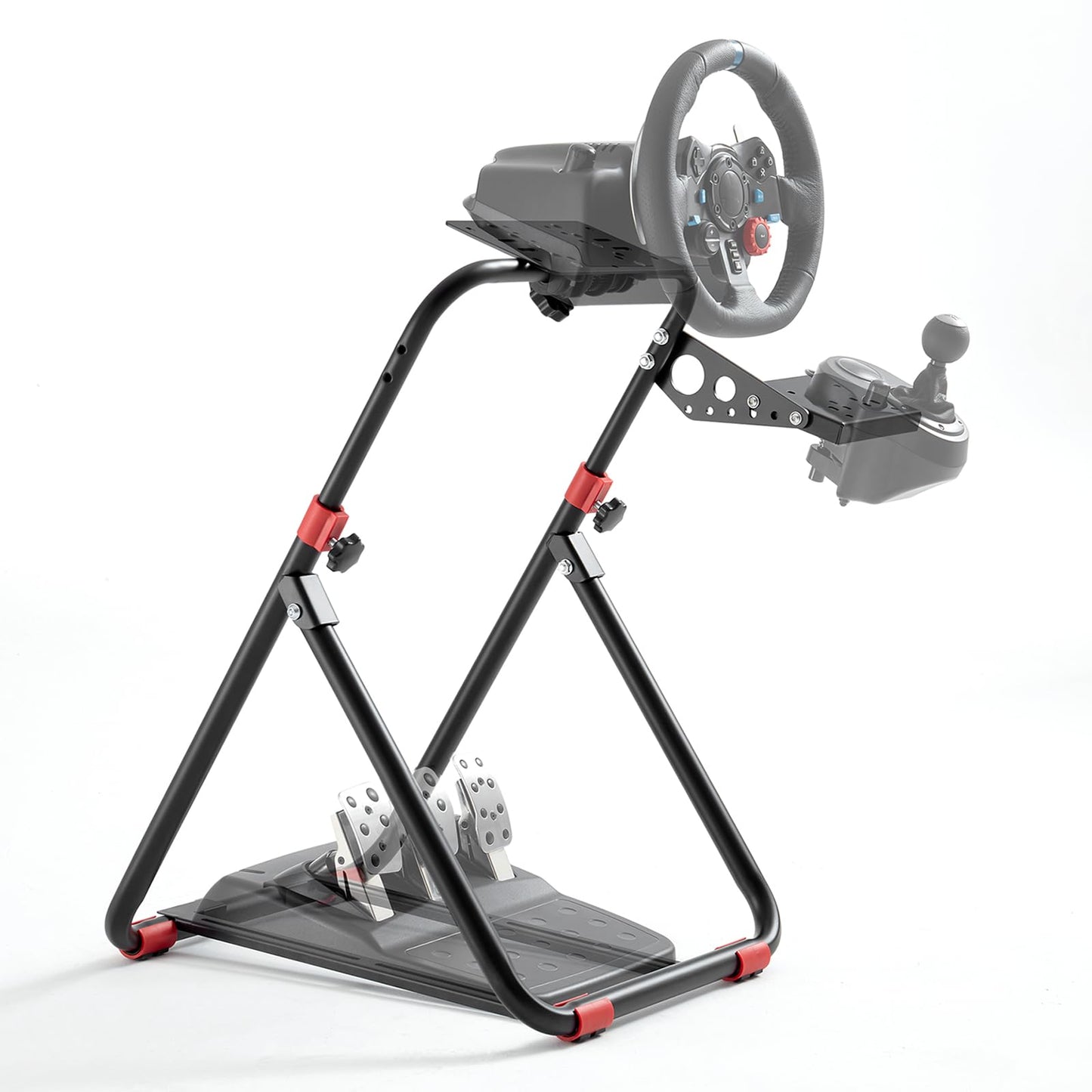 RACGTING Racing Wheel Stand for Logitech G29 - Foldable Racing Simulator Cockpit  Adjustable Sim Racing Stand for Logitech G920/G923/G27/G25  Thrustmaster T248X/T248/T300RS/T150/458  Black